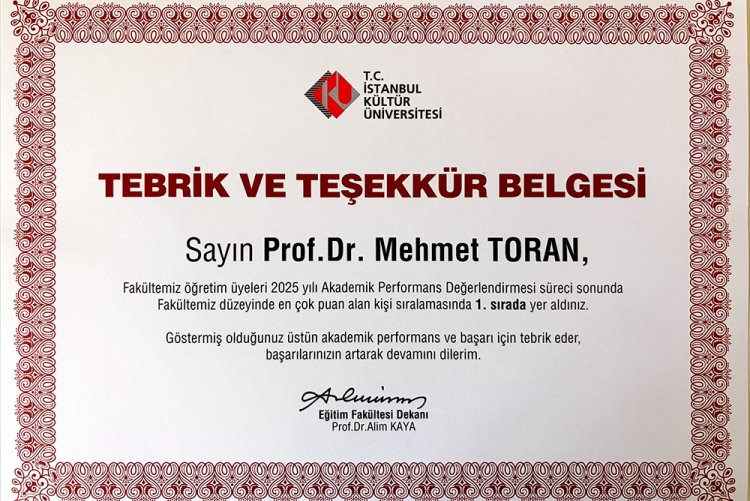 Eğitim Fakültesi Akademik Performans Değerlendirmesi